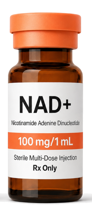 NAD+ 100 mg medication vial visual