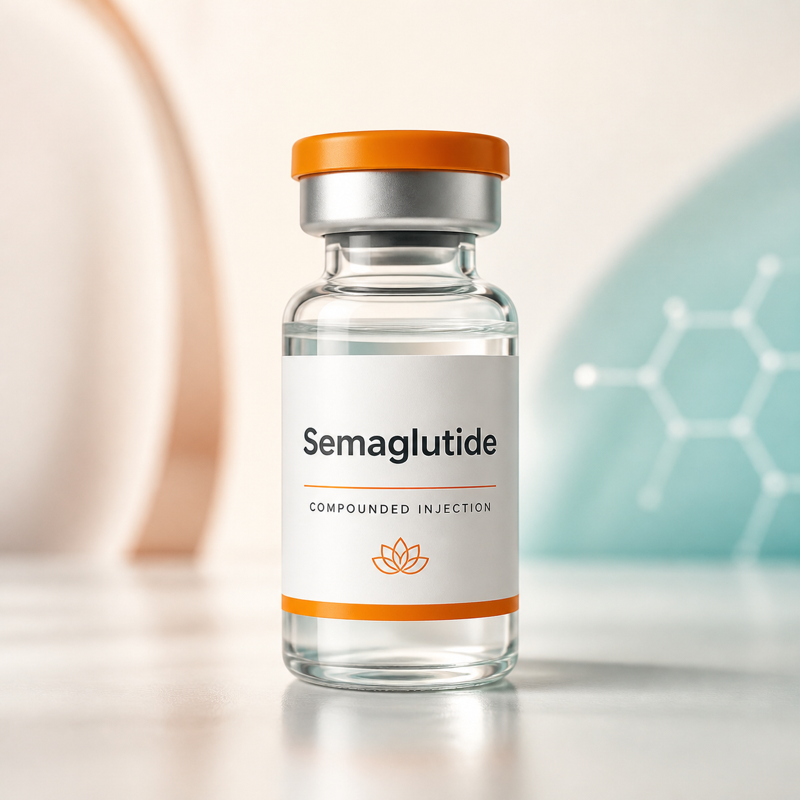 Semaglutide medication vial illustration