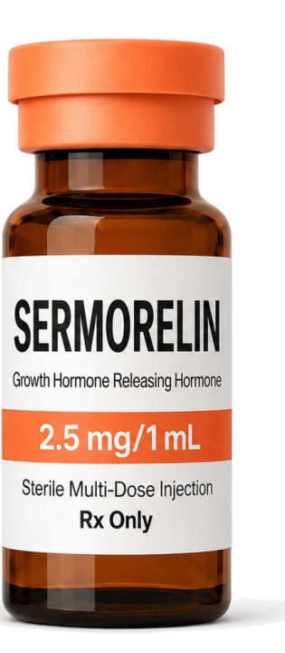 Sermorelin medication vial visual